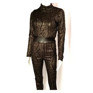 Black and gold Jumpsuit